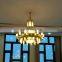 Church big project golden chandeliers for mosque