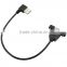 USB A female panel mount with screws to USB A male plug 90 degree right turned cable