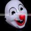 In stock cheap Halloween Cute plastic Clown mask PVC party Masks with red rose