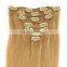 Factory price top quality various colors clip-in hair extension free color ring