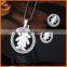 Round bayby girl stainless steel set jewelry