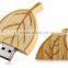Wood Leaf Style 8G USB Flash Disk wooden shape usb stick