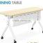 moving folding frame training table with castor