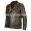 Golden Shaded Motorcycle Men Leather Custom Man Jackets