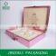 Luxury set pink leather cosmetic box packaging