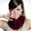 2016 popular style real rabbit fur scarf for lady