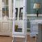 Jewelry armoire with distressed finish