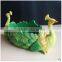 2016 cheap price peacock resin vase animal flower pot for home decor