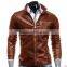 New fashion looking men's casual simple leather jacket