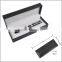 Plastic PU leather box for 1 pen or 2 pens set shining surface