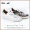 2016 Fashion army officer soft printed snake leather sneakers ladies shoes