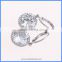 Wholesale Luxury Bridal Wedding Jewelry Accessory 12mm Round Clear Crystal Zircon Hook Clasp Clip On Earrings For Women COE-RC01