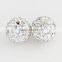 12mm White Shamballa Disco Ball Beads High Quality CZ Crystal Rhinestone Loose Round Jewelry Accessories For DIY Bracelets