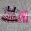 baby girl apple outfits matching bow headband back to school clothes set