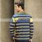 mens autumn striped design thick full sleeve leisure polo t-shirts