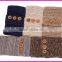 custom cotton new design wide knit headband with buttons