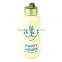 colourful custom printed glass sparkling water bottle