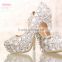 OW15 Beautiful Crystal Bead Wedding shoes Comfort platform high heel crystal Wedding shoes for young lady