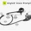 QY8 Wireless Bluetooth 4.1 Stereo Earphone Fashion Sport Running Headphone Studio Headset with Mic English Voice