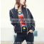 Latest design Western fahsionable ladies short coat custom baseball jersey for women Korean style casual jackets for teen girls