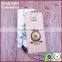 Custom design clothes embossed paper hang tag with metal logo ring
