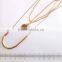 Fashion multilayer chain eye pendant necklace