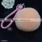 16colors In Stock PU Leather Alloy Charm Keychain Genuine Rabbit Fur Ball Keychain