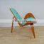 Wood furniture Wegner 3 legs CH07 Shell Chair for hotel / living room