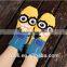 lovely Women Cotton Ankle Casual No Show Cartoon Minions Socks