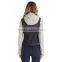 2015 front button double side pockets denim women jacket with hood JXQ1038