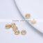 Round shape metal brass jewelry accessory crimp bead for necklace bracelet