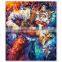Newest Design Impressionist Cat Theme Knife Oil Painting on Canvas