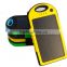 2015alibaba china Portable mobile charger waterproof solar power bank 5000mah