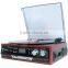 Rain Lane hot selling record player usb converter wooden turntable radio player vintage charm cassette converter