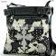 WESTERN COW PRINT RHINESTONE CROSS CONCEALED WEAPON MESSENGER BAGS