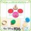 Food grade Valentine Rose flower design silicone cookie stamp with wooden handle