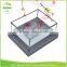 glass tealight holder packaging metall thin case with Lid, Vintage Shabby clear picture frames for silver gold black box