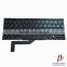 Hot Sale 100% New only SP version keyboard for rMBP Pro retina A1398 SP Spain keyboard