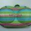 GC- Carrying handle stripes color pressed film Travel eva bra Case