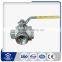 zhongyi valve stainless steel stainless steel thread 3 way ball valve iso mounting pad