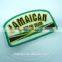Round high density woven label with serging border for kids garment
