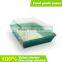 Custom disposable take away paper fish and chip boxes with clear lid