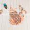 2017 New Product Wholesale Boutique Solid Shiny Romper, Bow-Knot Hairband Baby Adorable Girls Summer Clothes