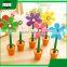 promotional wholesale cheap funny school office stationery mini cartoon silicone plastic sun flower pot roller ball point pen