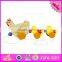 2016 hot sale baby wooden chicken toy, top fashion kids wooden chicken toy W05B153