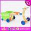 2016 new design Wooden baby walker toy,High Quality wooden baby educational walker toy, 3 IN 1 wooden walker toy W16A016