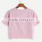 2017 new design high quality promotional cheap Hot sale fashion wholesale pink short sleeve organic cotton women t shirt