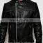 2016 Men's Leather Biker Jacket With Stud Details In Black