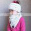 Crochet wool scarf sets for kids neck warmer and ear warmer sets