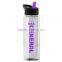 USA Made 32 oz Transparent Sports Bottle With Flip Straw Lid - BPA/BPS-free, FDA compliant and comes with your logo